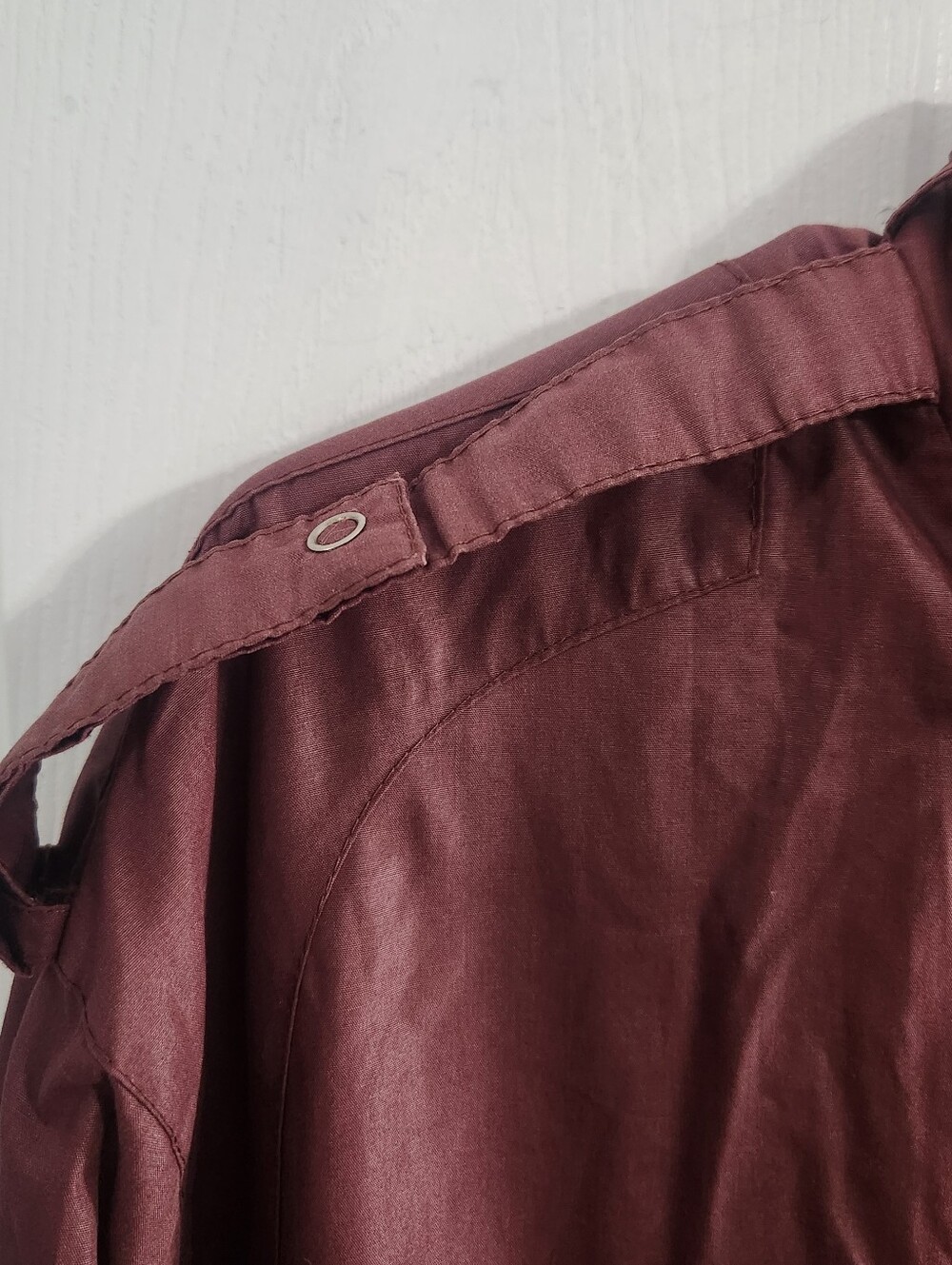 Vintage 80s members only racing bomber jacket burgundy men's XLT military - Picture 4 of 10